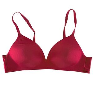 LOVE by GAP Everyday Smooth Wireless Bra Red 36B See Photos‎